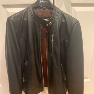 Women’s Schott lambskin cafe racer jacket